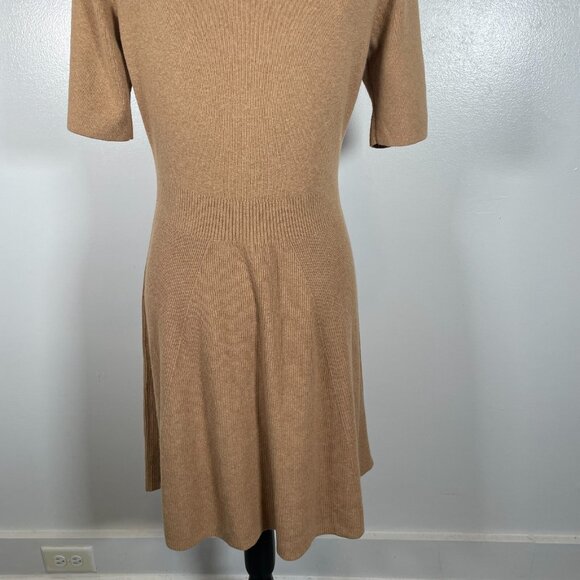Banana Republic Sweater Dress Womens Medium Brown Knit Short Sleeve Round Neck - Picture 11 of 16